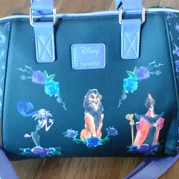 NWOT Loungefly Black and Purple Disney Villains Satchel - Picture 3 of 3